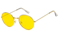 Cargar imagen en el visor de la galería, Sonnenbrille rundlich Panto gold silber 400UV getönt klar Metallgestell bunt
