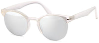 Load image into Gallery viewer, Sonnenbrille Panto semi frameless Retro 400UV Schlüsselloch Steg verspiegelt
