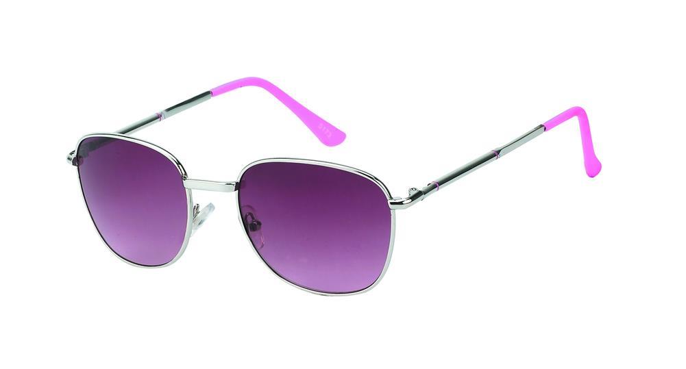 Vintage Sonnenbrille Bügelkappen bunt Streifen eckig 400UV Metallrahmen