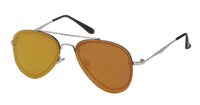 Cargar imagen en el visor de la galería, Sonnenbrille Pilotenbrille 400 UV frameless Metallbügel Zacke bunt verspiegelt

