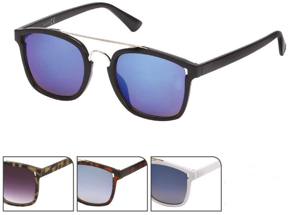 Sonnenbrille Retro 400 UV Metalldoppelsteg Bogensteg Gestell schmal