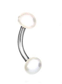 Cargar imagen en el visor de la galería, Bauchnabelpiercing Edelstahl 5mm Perlen Stab 10 x 1.6mm
