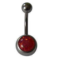 Load image into Gallery viewer, Bauchnabelpiercing Edelstahl silber Resin Opal Stab 10x1.6mm
