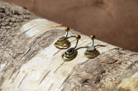 Load image into Gallery viewer, Bauchnabelpiercing Edelstahl Brass Doppelträne Inlay
