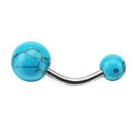 Load image into Gallery viewer, Bauchnabelpiercing Stein Kugeln Edelstahl
