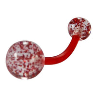 Cargar imagen en el visor de la galería, Bauchnabelpiercing Acryl Glitzer Kugeln 1.6 x10mm
