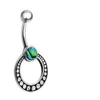 Load image into Gallery viewer, Bauchnabelpiercing aus Edelstahl &amp; Silber mit Punkte Ring
