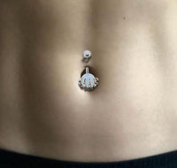 Load image into Gallery viewer, Bauchnabelpiercing Kralle Edelstahl Stein
