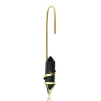 Load image into Gallery viewer, Stein Hexagon Ohr Hook 2mm Piercing Brass gold antik Türkis Onyx Ohrhänger lang
