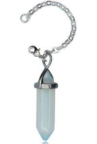 Load image into Gallery viewer, Charm Piercing Anhänger Ohrhänger für Flesh Tunnels gold Silber Messing Stein Karabiner
