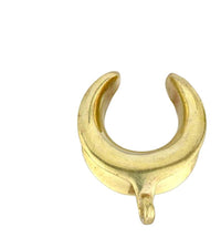 Cargar imagen en el visor de la galería, Saddle Plug Messing antik gold Sichel Hook für Anhänger

