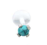 Load image into Gallery viewer, Labret Lippen Piercing Bio Plastic Silber Stein
