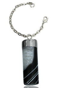 Load image into Gallery viewer, Charm Piercing Anhänger Ohrhänger für Flesh Tunnels gold Silber Messing Stein Karabiner
