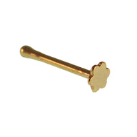 Load image into Gallery viewer, modischer Piercing mini straight Barbell aus Edelstahl goldene Farbe Blume
