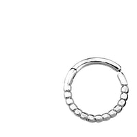 Load image into Gallery viewer, Klapp Segmentring Piercing Punkte Edelstahl Gold PVD
