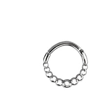 Load image into Gallery viewer, Klapp Segmentring Piercing Kugeln Edelstahl Gold PVD
