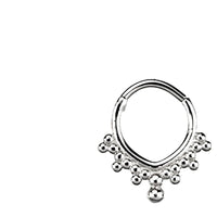 Cargar imagen en el visor de la galería, Segmentring Piercing Kugelspitze Edelstahl Gold PVD
