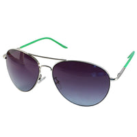 Cargar imagen en el visor de la galería, Sonnenbrille Unisex Pilotenbrille bunt Pornobrille Fliegerbrille getönt 400UV silber
