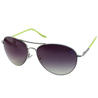 Cargar imagen en el visor de la galería, Sonnenbrille Unisex Pilotenbrille bunt Pornobrille Fliegerbrille getönt 400UV silber
