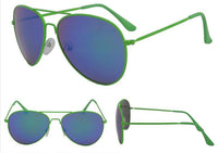 Cargar imagen en el visor de la galería, Sonnenbrille Pilotenbrille verspiegelt bunt Metall Unisex Brille 400 UV
