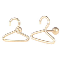 Load image into Gallery viewer, Fake Piercing Expander goldfarben Kleiderbügel Schaubverschluss Edelstahl
