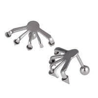 Load image into Gallery viewer, Fake Plug Piercing Edelstahl fünf Krallen mit Cones Schraubverschluss
