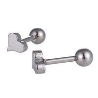 Load image into Gallery viewer, Helix Piercing Edelstahl silber Farben Schraubverschluss mini Herz

