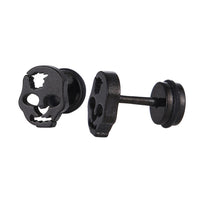 Load image into Gallery viewer, Fake Piercing Expander schwarz Fratze Loch Schaubverschluss Edelstahl
