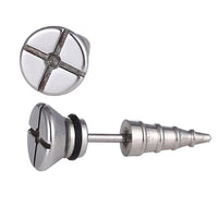 Load image into Gallery viewer, Fake Piercing Expander Schraube silberfarben Schraubverschluss Edelstahl
