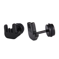 Load image into Gallery viewer, Fake Piercing Expander schwarz Hand Finger  Schaubverschluss Edelstahl
