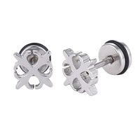 Load image into Gallery viewer, Fake Piercing Expander silber Farben Muster Schnörkel Schaubverschluss Edelstahl
