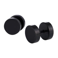 Load image into Gallery viewer, Fake Piercing Expander schwarz Ø 5 mm Edelstahl Schraubverschluss
