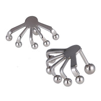 Load image into Gallery viewer, Fake Plug Piercing Edelstahl silberfarben fünf Krallen mit Kugeln Schraubverschluss

