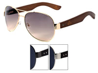 Load image into Gallery viewer, LOOX Sonnenbrille Pilotenbrille 400UV getönt Bambusholz Bügel - Modell Myanmar
