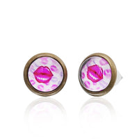 Cargar imagen en el visor de la galería, Brass Ohrstecker Stern Sterne bunt Unisex Ohrringe Edelstahl nickelfrei Kommunismus 12 mm
