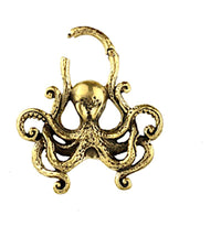 Load image into Gallery viewer, Clicker Piercing Ohrgewicht Creole Kraken 2mm Messing
