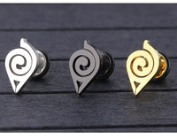 Cargar imagen en el visor de la galería, Fake Plug Piercing Edelstahl 10mm Ohrstecker Konoha
