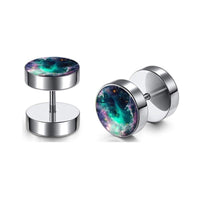 Cargar imagen en el visor de la galería, Fake Piercing Plug Ohrring Edelstahl silber unisex
