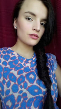 Load image into Gallery viewer, Fake Holz Plug Piercing crushed Türkis Inlay Sonoholz Edelstahl unisex
