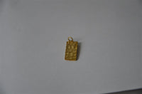 Load image into Gallery viewer, Anhänger 925 Sterling Silber gold Rechteck gehämmert - chic - net.de
