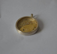 Load image into Gallery viewer, Anhänger 925 Sterling Silber rund Fisch Sand gold Glas - chic - net.de
