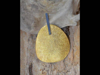 Cargar imagen en el visor de la galería, Anhänger Silber 925 vergoldet gebürstet schwarz Plektrum - chic - net.de
