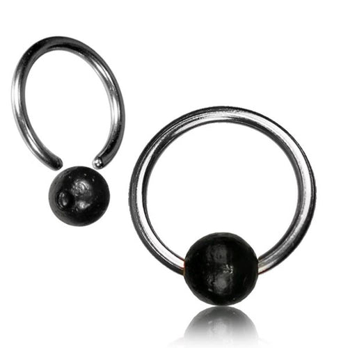 Arangholz Universal Piercing Klemmkugel Ring silbern Kugel Septum Helix Tragus - chic - net.de