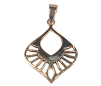 Load image into Gallery viewer, Silberanhänger Lochmuster Tropfen Anhänger Sterling Silber 925er Unisex Schmuck
