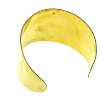 Load image into Gallery viewer, Messing Armreif gold 50mm breit verstellbar
