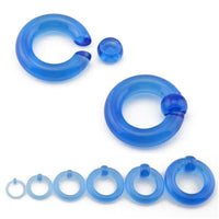 Cargar imagen en el visor de la galería, Ball Closure Piercing Klemmkugel Ring blau Acryl - chic - net.de
