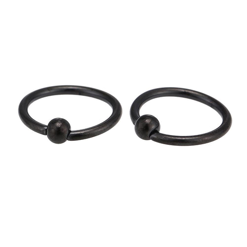 Ball Closure Ring Piercing Klemmkugel 3mm Klemmring schwarz Edelstahl - chic - net.de