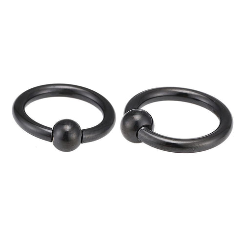 Ball Closure Ring Piercing Klemmkugel 3mm Klemmring schwarz Edelstahl - chic - net.de