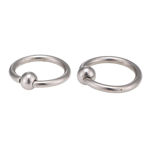 Ball Closure Ring Piercing Klemmkugel Klemmring silberfarben Ø 8 mm - chic - net.de