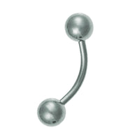 Load image into Gallery viewer, Banane Curved Barbell Piercing groß Basic aus Edelstahl silberfarben - chic - net.de
